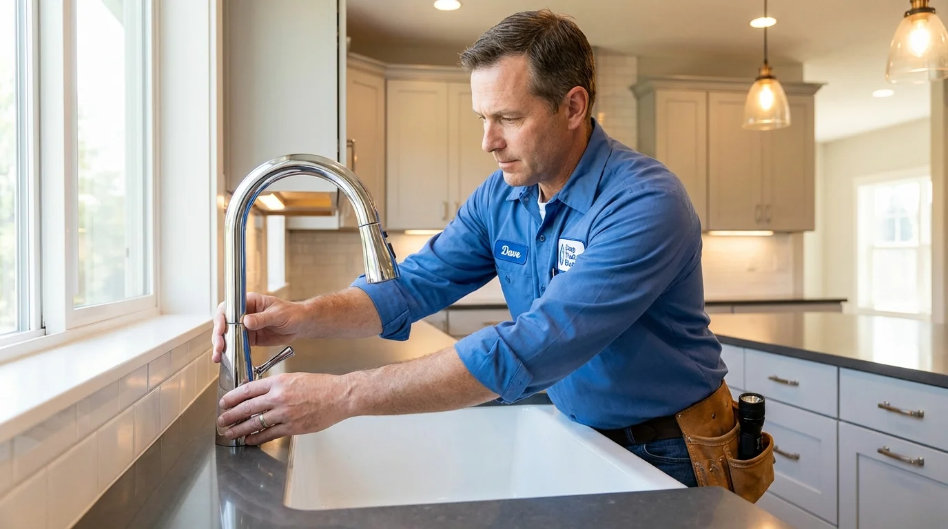 Kitchen faucet installation by Johns Plumbing LLC in Elburn